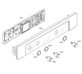 Control Panel Diagram and Parts List for HBL5650UC 06 Bosch Wall Oven