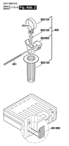 Bosch Gbh2-26d/Df (3611ba3010) 2 Diagram and Parts List for DF 3611BA3010 Bosch Hammer Drill