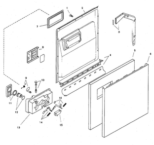 Door Assy Diagram and Parts List for SHU3302UC 11 Bosch Dishwasher