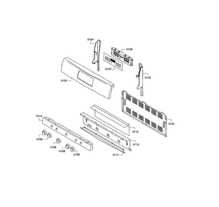 Control Panel Diagram and Parts List for HGS3053UC 13 Bosch Range