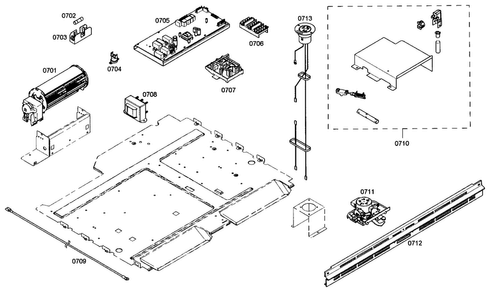 Mounting Assy Diagram and Parts List for POMW30101  Thermador Microwave