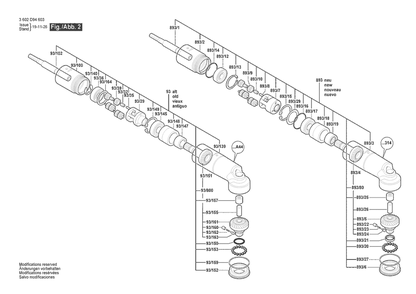 Section 2 Diagram and Parts List for 3602D94613  Bosch Screwdriver