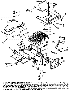 Upper Unit Diagram and Parts List for TSS36QBW00  Thermador Refrigerator