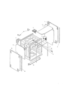 Tank Assembly Diagram and Parts List for SHU5315UC 06 Bosch Dishwasher