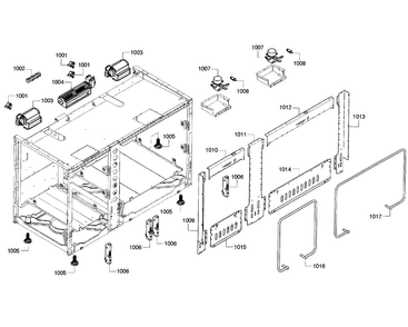 Cabinet Diagram and Parts List for PRD486GDHC 05 Thermador Range