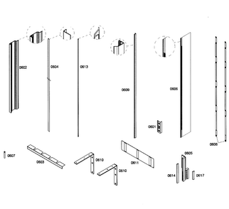 Framing Diagram and Parts List for T18ID80NRP 38 Thermador Freezer