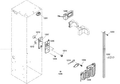 Thermostat Diagram and Parts List for KBUDT4265E 01 Thermador Refrigerator