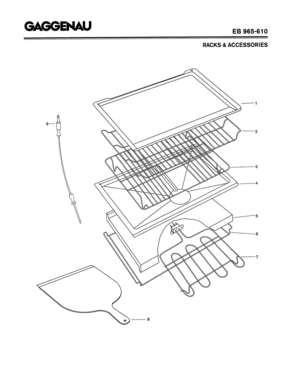 05 - RACKS & ACCESSORIES Diagram and Parts List for EB965-610  Bosch Range