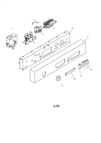 Fascia Panel Diagram and Parts List for SHU3012UC 06 Bosch Dishwasher