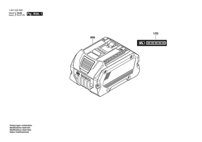 Part Location Diagram of 1617S019K0 Bosch Battery Pack