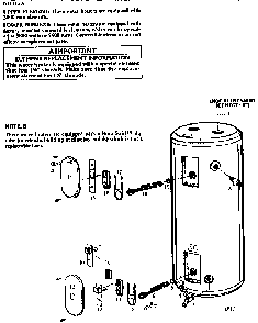 Replacement Parts Diagram and Parts List for 153328461  Kenmore Water Heater