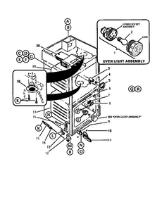 Body Parts 1 Diagram and Parts List for CMT127N-01  Thermador Microwave