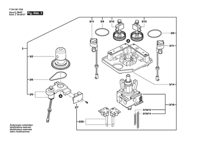 Section 2 Diagram and Parts List for 57-LM400-3 F034061D08 Bosch Laser Level