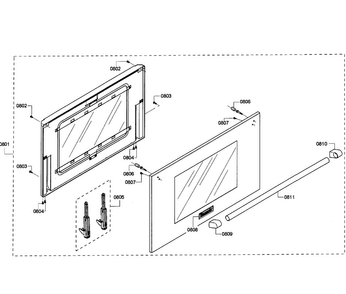 Door Assy Diagram and Parts List for PRD366GHU 05 Thermador Range