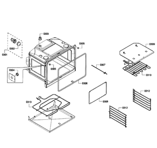 Oven Assy Diagram and Parts List for HBL3360UC 07 Bosch Wall Oven