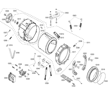 Drum Diagram and Parts List for WFMC640SUC 07 Bosch Washer