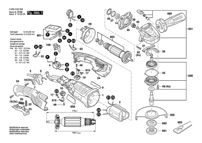 Part Location Diagram of 2609002198 Bosch Handle Black