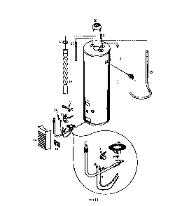 50 Gallon High Altitude Diagram and Parts List for 153330500  Kenmore Water Heater