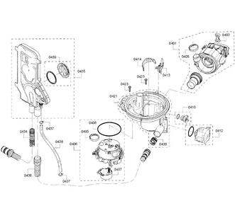 Pump Diagram and Parts List for SHP68TL5UC 01 Bosch Dishwasher