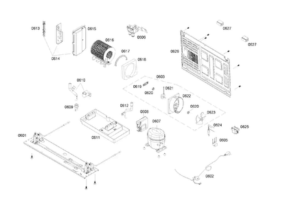 Compressor Diagram and Parts List for B22CS80SNS 03 Bosch Refrigerator