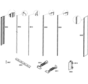 Framing Diagram and Parts List for T18ID80NRP 10 Thermador Freezer