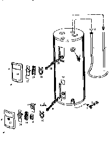 40 Gallon Model Diagram and Parts List for 153311450  Kenmore Heater
