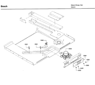 Latch Diagram and Parts List for HDI8054U 03 Bosch Range
