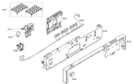 Control Assy Diagram and Parts List for SHX43M05UC 48 Bosch Dishwasher