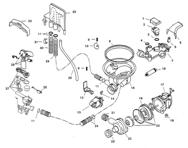 Component Assy Diagram and Parts List for SHU3302UC 06 Bosch Dishwasher