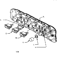 Switch Assembly Diagram and Parts List for H36HQW  Thermador Range Hood