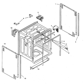 Tank Assy Diagram and Parts List for SHU3305UC 11 Bosch Dishwasher
