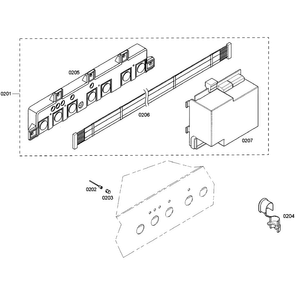 Control Panel Diagram and Parts List for PH48CS 01 Thermador Range Hood
