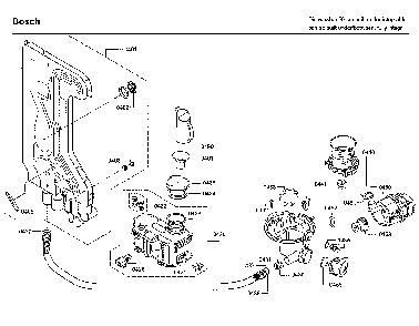 Pump Diagram and Parts List for SHV9PT53UC 80 Bosch Dishwasher