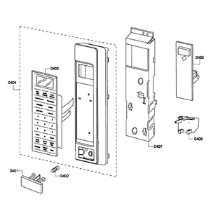 Microwave Panel Diagram and Parts List for HBL5760UC 04 Bosch Microwave