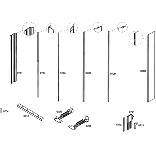 Framing Diagram and Parts List for T36IT71NNP 06 Thermador Refrigerator