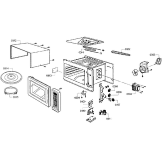 Microwave Diagram and Parts List for HBL8750UC 11 Bosch Microwave Oven Combo