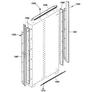 Door Trim Diagram and Parts List for KBUIT4865E01  Thermador Refrigerator