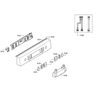 Control Panel Diagram and Parts List for SPE5ES55UC 23 Bosch Dishwasher
