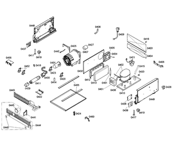 Compressor Diagram and Parts List for T18ID80NRP 41 Thermador Freezer