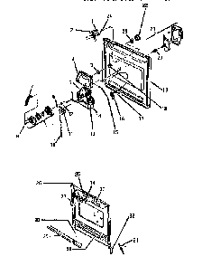 Door Parts Diagram and Parts List for WKD2700  Thermador Dishwasher