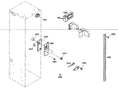 Sensor Asy Diagram and Parts List for KBUIT4275E 01 Thermador Refrigerator