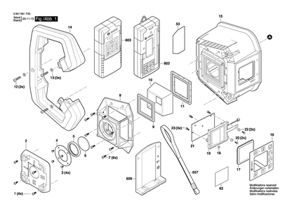 Part Location Diagram of 1619PB6805 Bosch Tool STICKER