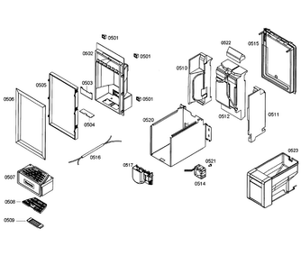 Dispenser Diagram and Parts List for T24ID80NRP 05 Thermador Freezer