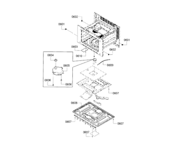 Base Assy Diagram and Parts List for HBL8751UC 01 Bosch Microwave Oven Combo