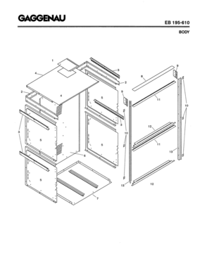 01 - BODY Diagram and Parts List for EB195-610  Bosch Range