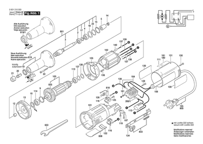Section 1 Diagram and Parts List for GGS27L 0601215034 Bosch Sander Grinder