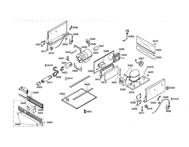 Compressor/condenser Diagram and Parts List for T18IF70CSS-01  Thermador Freezer
