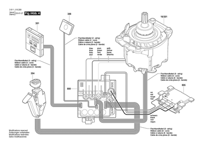 Figure 9 Diagram and Parts List for 3611J182E0 GSH 18V-5 Bare Bosch Demolition Hammer
