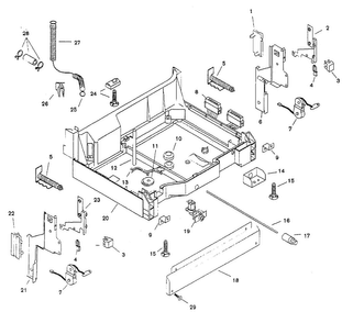 Base Diagram and Parts List for SHU3322UC 06 Bosch Dishwasher