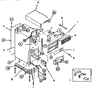 Body Diagram and Parts List for TMC30B  Thermador Trash Compactor